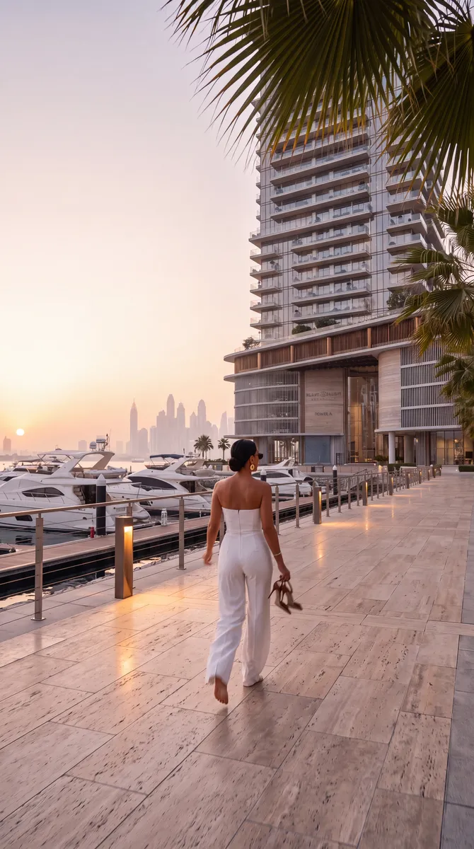 Samar Residences, walking barefoot along the waterfront promenade