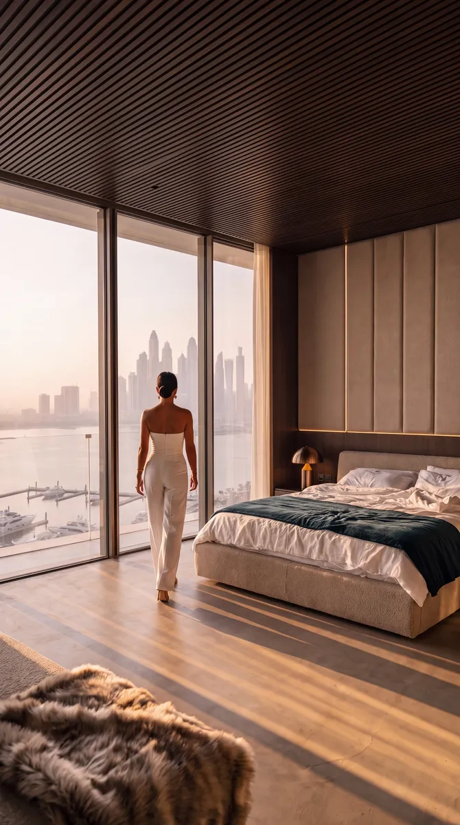 Samar Residences, the bedroom facing the skyline